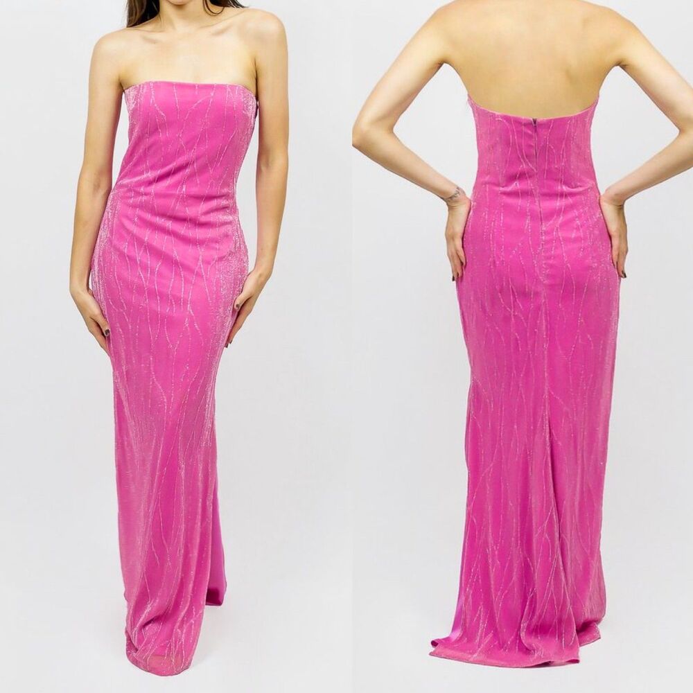 Y2K Vtg Jessica McClintock for Gunne Sax Gown Prom Dress Glitter Maxi Size 10